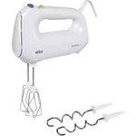 Braun HM1010 WH MultiMix 1 Handmixer, 400W, 4 Geschwindigkeiten, weiß