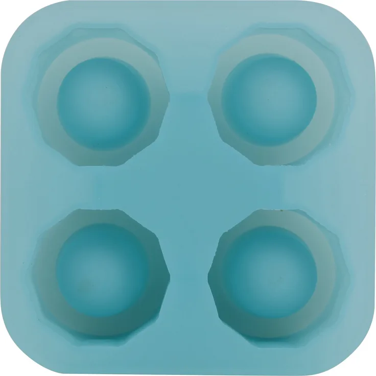 Bergner Ice Eiswürfelform, Design Schnapsgläser, 12,5 x 12,5 x 6,5 cm, Silikon