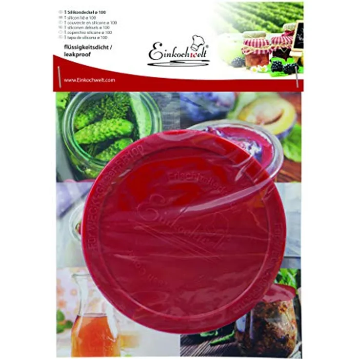 DOSEN-ZENTRALE DOSEN-ZENTRALE Silikondeckel Einkochwelt 100mm rot
