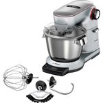 Bosch MUM9AX5S00 OptiMUM Küchenmaschine, 1500W, 7 Geschwindigkeiten, Waage, Smart Dough, 5,5 L Edelstahlschüssel, silber, Serie: MUM9