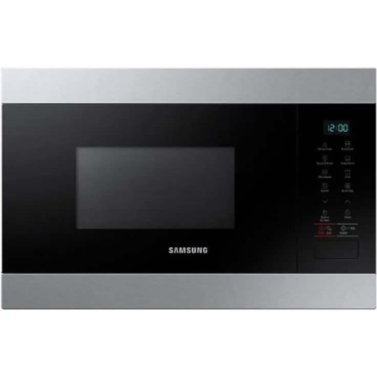 Samsung Mikrowelle mit Grill MG23A7013CT-EC, Einbaugerät, 23 Liter Garraum, 800 Watt, silber schwarz, Emaille