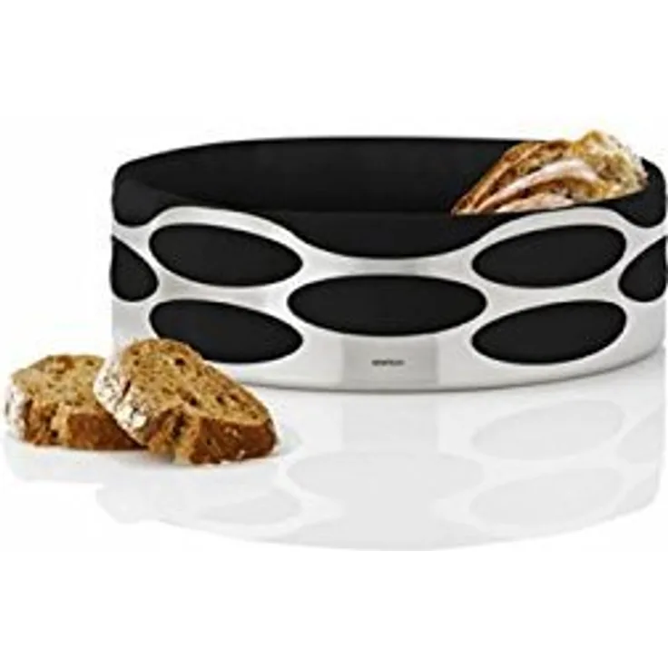 Stelton x-28-3 Embrace Brotschale, Edelstahl, schwarz , 23 x 23 x 7 cm