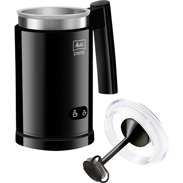 Melitta CREMIO 1014-02 Milchschäumer, 450W, 150ml Milchschaum, für kalte und warme Milch, antihaftbeschichteter Behälter, perfekter, feinporiger Milchschaum, schwarz – Bild 6