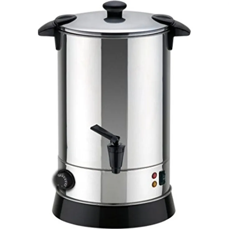 Silva Homeline HGA 680 Heißgetränkeautomat, mit Auslaufhahn, Rostfreier Stahl, 6.8 L, schwarz-silber, 950 Watt