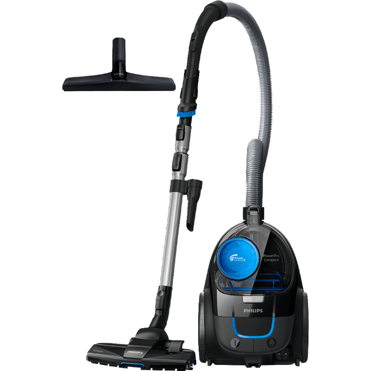 Philips beutelloser Staubsauger PowerPro Compact FC9331-09 (1,5 L Staubvolumen, integriertes Zubehör) schwarz 