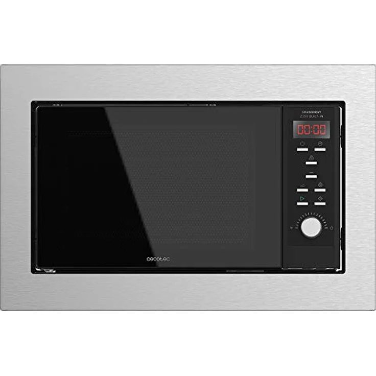 Cecotec Digital GrandHeat 2350 Mikrowelle mit Grill, Einbaugerät, 900 Watt, 23 Liter Garraum, silber, Edelstahl – Bild 1