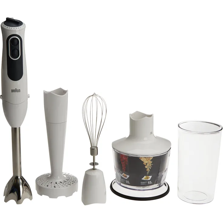 Braun Stabmixer, 750 W, 11 Geschwindigkeiten und ein Turbo, EasyClick System für noch schnelleres und einfacheres Abnehmen von Mixfuß und Zubehör