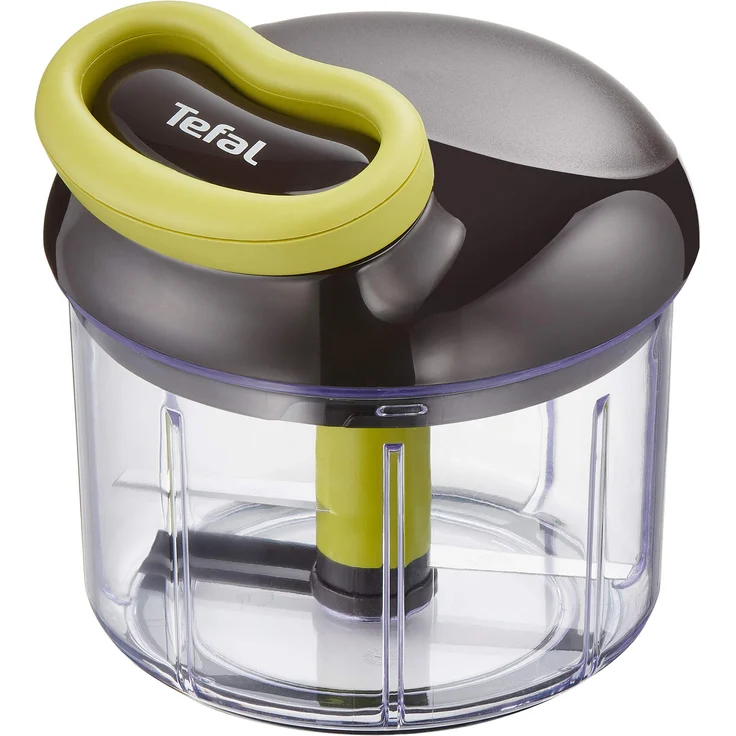 Tefal K13204 Ingenio 5-Sekunden-Zerkleinerer ohne Strom, Fassungsvermögen: 900 ml, Multizerkleinerer, Universalzerkleinerer für Gemüse, Obst, Zwiebeln, Nüsse, Knoblauch, Babynahrung, schwarz-grün – Bild 1