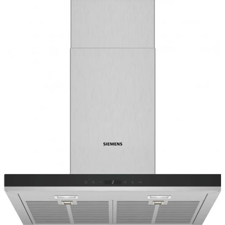 Siemens iQ500 LC67BIP50, Motorhaube, Kamin flach, Breite: 59.8 cm, Tiefe: 50 cm, Absaugung und Rückführung (mit zusätzlichem Rückführungsset), rostfreier Edelstahl