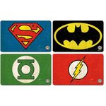 LOGOSHIRT Frühstücksbrettchen-Set mit Superheldenlogos