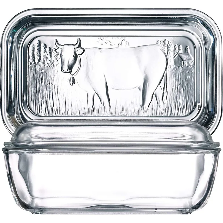 Luminarc ARC 73115 Helper Butterdose Kuh, Glas, transparent, 1 Stück