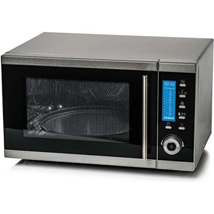 Medion MD 15501 Mikrowelle mit Grill, Standgerät, 25 l Garraum, 900 Watt, silber