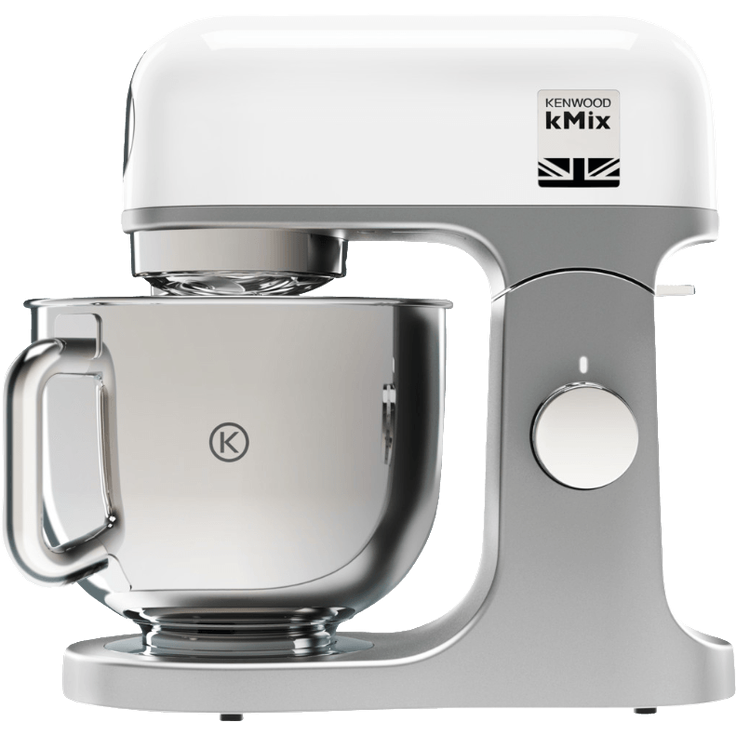 Kenwood kMix KMX750WH Küchenmaschine, 5 l Edelstahl Schüssel, Safe-Use-Sicherheitssystem, Metallgehäuse, 1000 Watt, inkl. 3-Teiligem Patisserie-Set und Spritzschutz, weiß, Serie: kMix – Bild 1