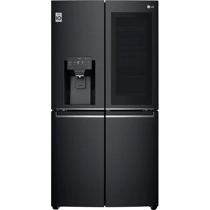 LG GMX945MC9F Side-by-Side-Kühlschrank, freistehend, schwarz, Total NoFrost, Wasser- und Eiswürfelspender, Festwasseranschluss, Door-in-Door, Schnellgefrieren, LED, Breite 91.2 cm – Bild 3