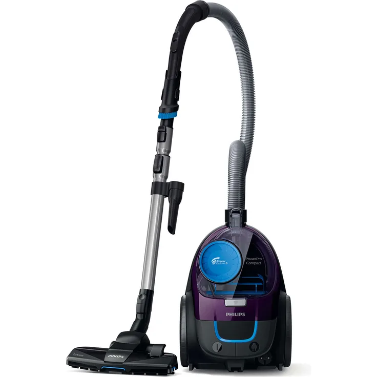 Philips FC9333-09 Bodenstaubsauger, 900 Watt, beutellos, H13 HEPA-Filter, schwarz-violett