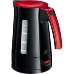 Melitta Enjoy Wasserkocher Aqua 1,7 Liter Hochglanz 2.400 Watt schwarz-rot, 100301 bk-rd