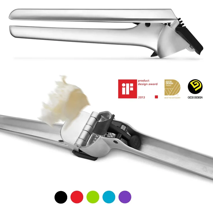 Dreamfarm Garject selbstreinigende Knoblauchpresse, Fire Truck scharz