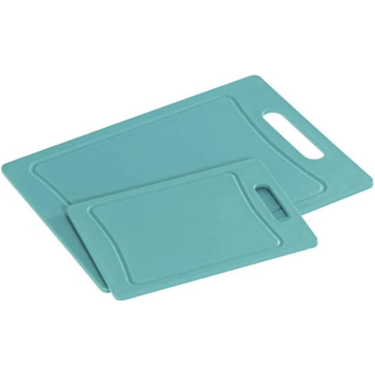 Kela 12146 Schneidebrett-Set Lynn, plastik, Pastel Turquoise, 30 x 15 x 10 cm