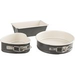 3er Mini Backformen Set Springform Kastenform Herzform Exclusive Dr. Oetker 4535