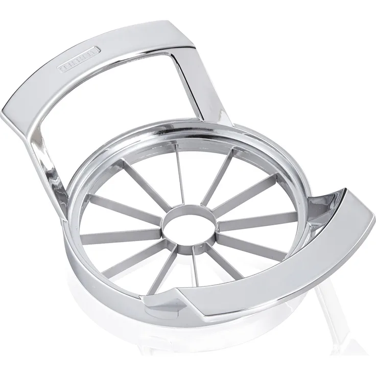 Leifheit Apfelteiler ProLine-Serie, Apfelschneider mit rostfreien Edelstahlklingen, teilt in 12 gleiche Stücke und entkernt, Obstschneider, leichte Reinigung, Apfelentkerner, silber