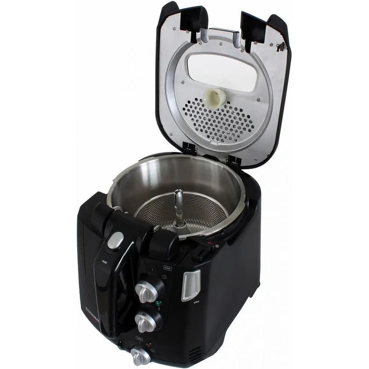 Gastroback 42580 Vita Spin Fritteuse, mit rotierendem Frittierkorb, für bis 60% weniger Fett, 2.000 Watt, 2,5 L Fassungsvermögen, Kunststoff, Schwarz – Bild 3