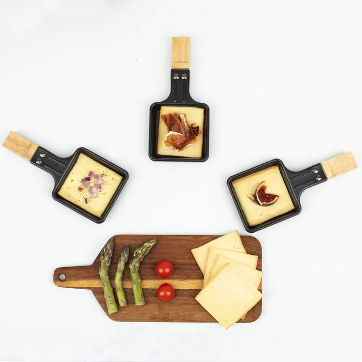 H.KOENIG WOD8 Raclette-Gerät 8 Personen, Holz – Bild 2