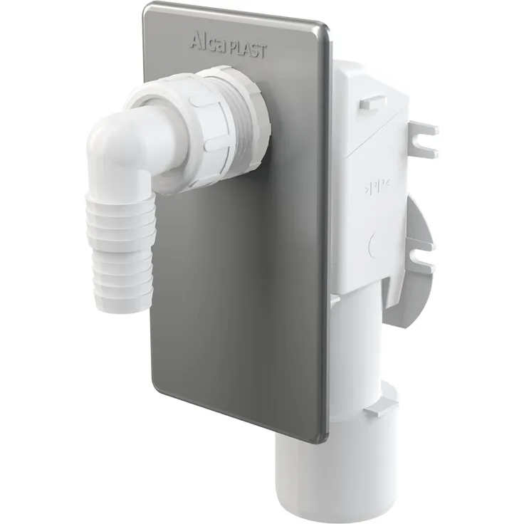 AlcaPlast APS3 Geräte Siphon Unterputz Abwasseranschluss für Waschmaschine, Spülmaschine
