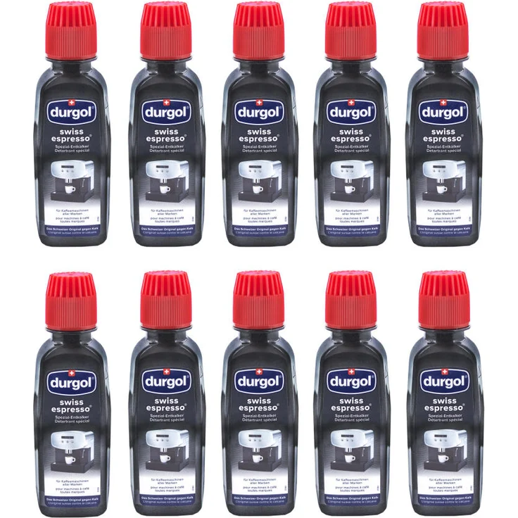 Durgol Swiss Espresso Spezial-Entkalker, 5 Packungen, 10 x 125ml