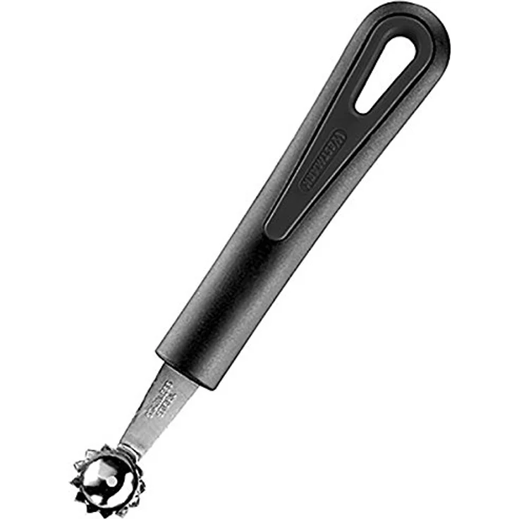 Westmark 28202270 Aushöhllöffel Tomatenstrunkentferner Gentle, PP Edelstahl, schwarz silber, 16,6 x 2,7 x 2 cm – Bild 1