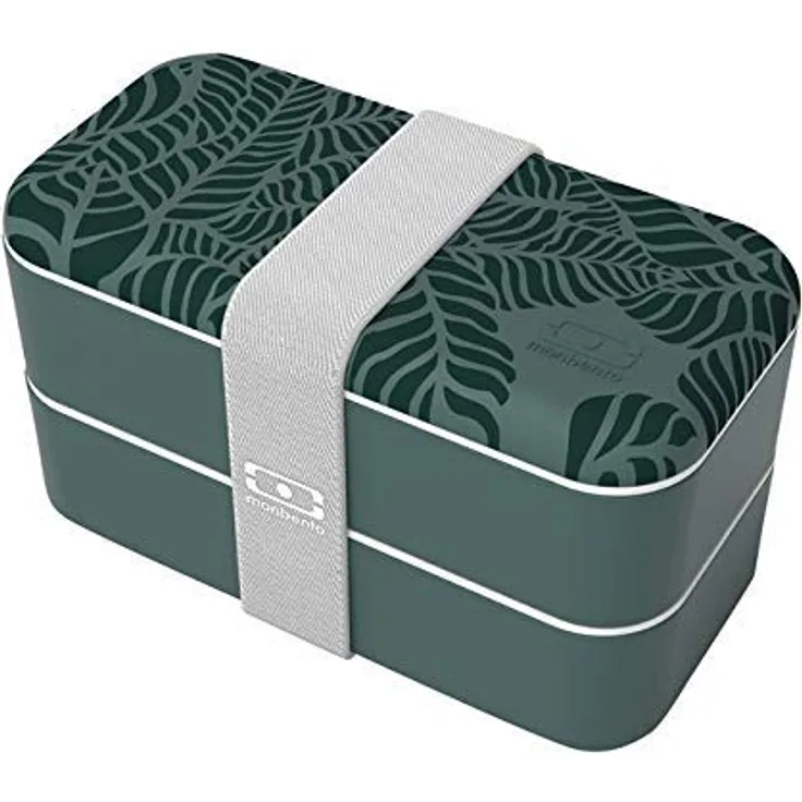 monbento Original Bento Box, Kunststoff, Jungle, 18,5 x 9,4 x 10 cm