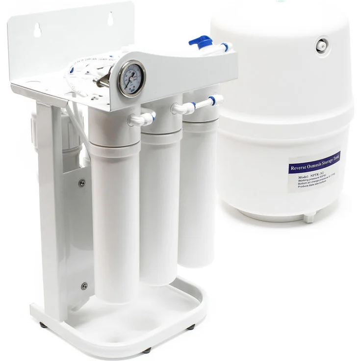 Naturewater 5 Stufen Umkehrosmose RO 180 L-Tag NW-RO50-G1 mit Rahmen und Druckanzeige