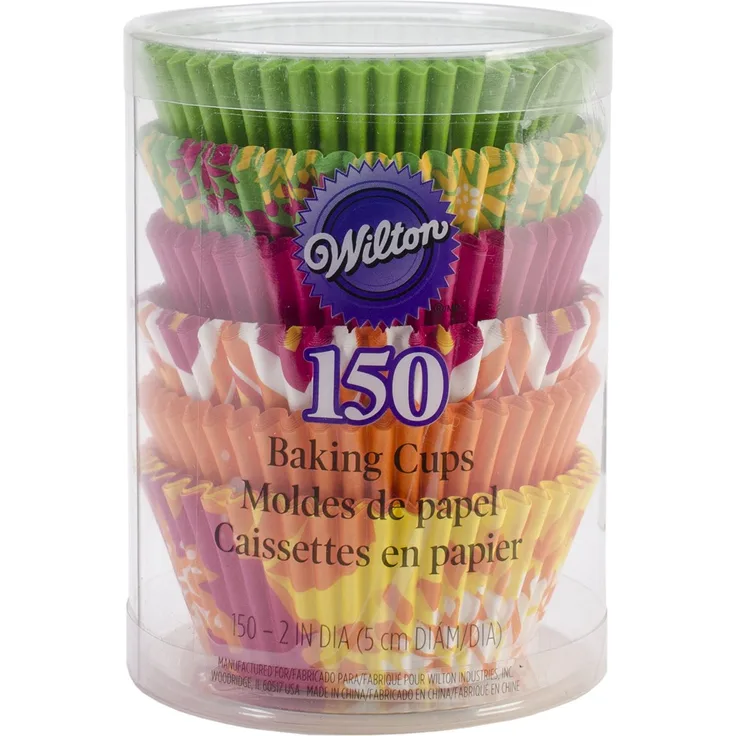 Wilton Standard Backen cups-neon Florals 150/Pkg, andere, mehrfarbig