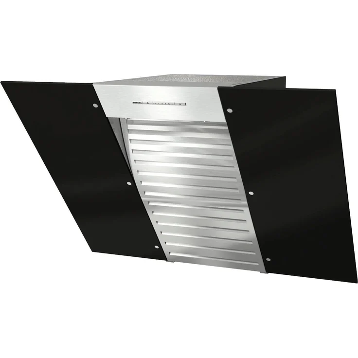 Miele DA 6086 W Black Wing, Motorhaube, Kamin abgewinkelt, Breite: 79.8 cm, Tiefe: 52.3 cm, Absaugung und Rückführung (mit zusätzlichem Rückführungsset), Obsidian Black – Bild 2