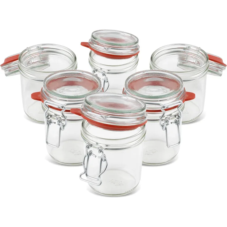 Dr. Oetker Set Einmachglas mit Bügelverschluss 370ml, 6-teilig