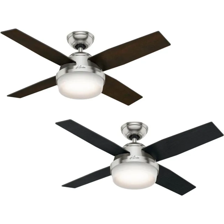 Hunter Deckenventilator Dante Chrom gebürstet 112cm mit Fernbedienung