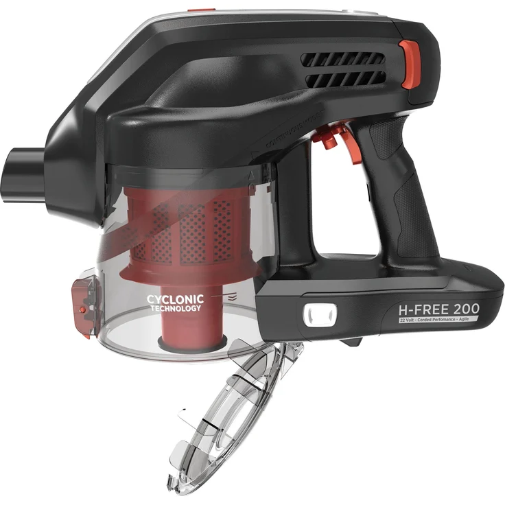 Hoover HF122RH H Free 100 HF122RH Handstaubsauger, 40 min Akkubetrieb, Zyklon-Technik, LED-Frontlicht, orange-schwarz – Bild 6