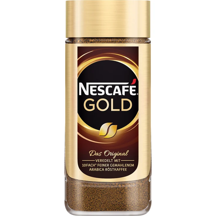 Nescafé Gold Original, löslicher Bohnenkaffee aus erlesenen Kaffeebohnen, koffeinhaltig, vollmundig und aromatisch, 1er Pack (1 x 200g) – Bild 1