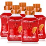 SodaStream Getränke-Sirup Softdrink Cola+Orange Geschmack 500ml, 5er Pack