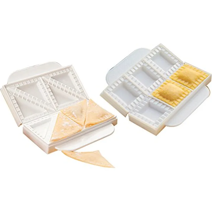 JOSKO Produkte PANSOTTI & Ravioli Teigtaschenformen Set, Kunststoff, weiß, 16.5x14x4 cm, 2-Einheiten