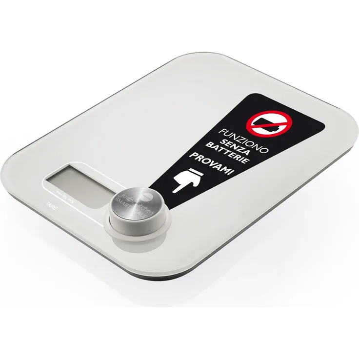 Macom Just Kitchen 868 SMART Scale Elektronische Waage für Lebensmittel ohne Batterien, Weiß