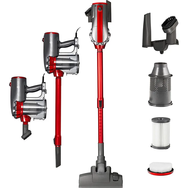 Balter Vento H2 Handstaubsauger, max. 800 Watt, Netzbetrieb, Zyklon-Technologie, HEPA-Filter, rot