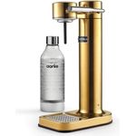 Aarke Carbonator II Wassersprudler, Edelstahl Gehäuse, Soda Sprudelwasser, inkl. PET-Flasche, kompatibel mit handelsüblichen CO2 Sodastream Zylindern, Messing