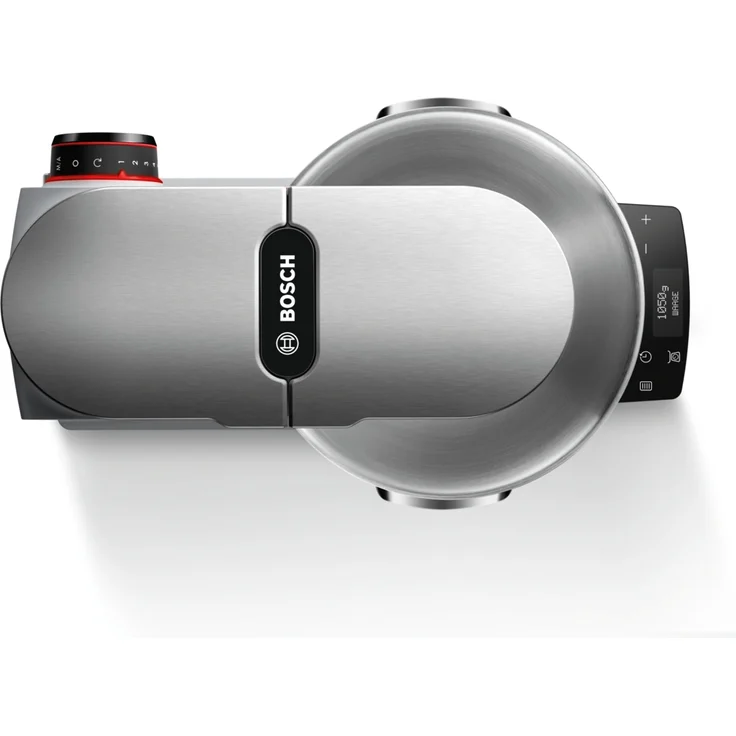 Bosch MUM9DX5S31 OptiMUM Küchenmaschine, 1500W, 7 Geschwindigkeiten, Waage, Durchlaufschnitzler, Smart Dough, 5,5 L Edelstahlschüssel, silber, Serie: MUM9 – Bild 5