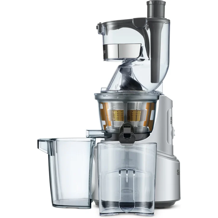 SAGE SJS700 the Big Suqeeze Slow-Juicer mit extragroßem Einfüllschacht, Silber – Bild 1