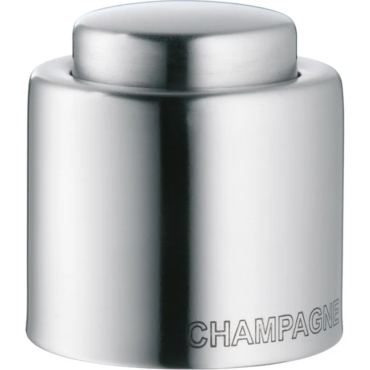 WMF Clever&More Sekt--Flaschenverschluss, Champagne, Cromargan Edelstahl mattiert, H 4,7cm, Ø 4 cm