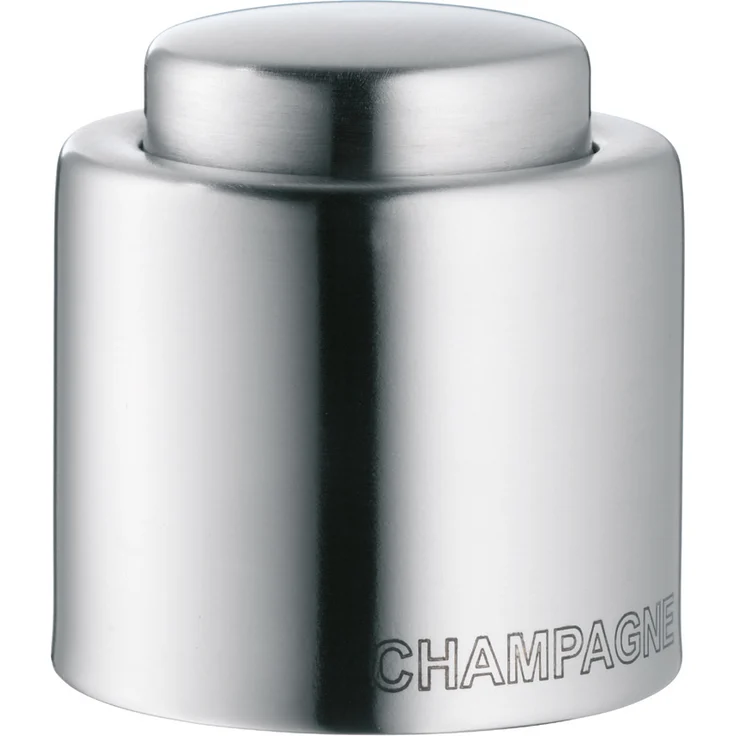 WMF Clever&More Sekt--Flaschenverschluss, Champagne, Cromargan Edelstahl mattiert, H 4,7cm, Ø 4 cm – Bild 1