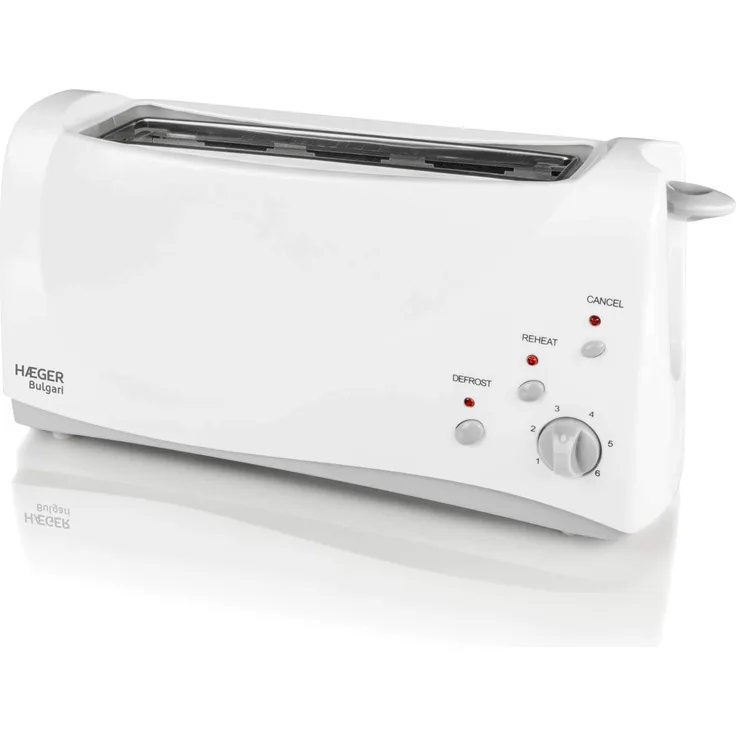 'HÆGER BULGARI - 1000W Multifunktions-Toaster, Weiß