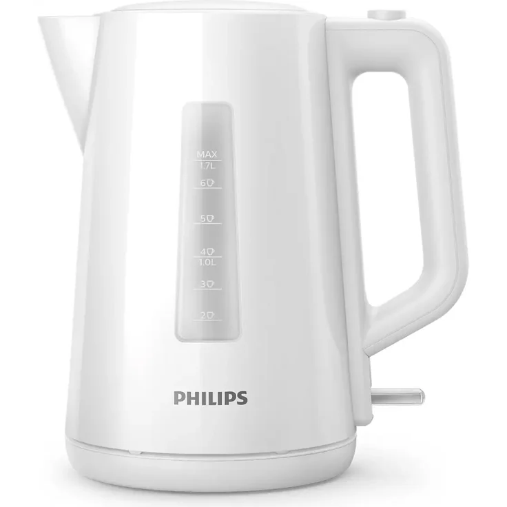 Philips HD9318-00 Wasserkocher Serie 3000, 1,7l, Federdeckel, LED-Anzeige, weiß – Bild 1