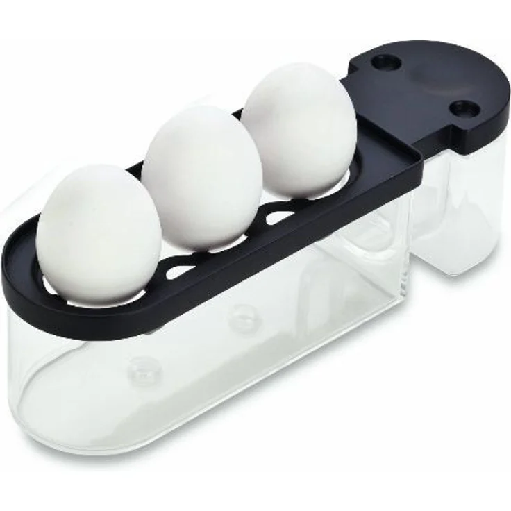 Cloer 6020 Eierkocher mit Servierfunktion - 300 W - 3 Eier - antihaftbeschichtete Heizplatte - im Deckel integrierter Messbecher und Eierpiekser - akustische Fertigmeldung  – Bild 4