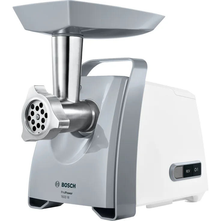 Bosch MFW45020 Fleischwolf ProPower 500 W (Blocking Power 1600 W, Größe 5, Mengenverarbeitung bis zu 2.7 kg-Min) weiß 